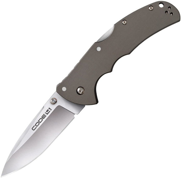 COLD STEEL 58PS CODE 4 LOCKBACK SPEAR POINT CPM - S35VN PLAIN EDGE FOLDING KNIFE - S&R KNIVES INC