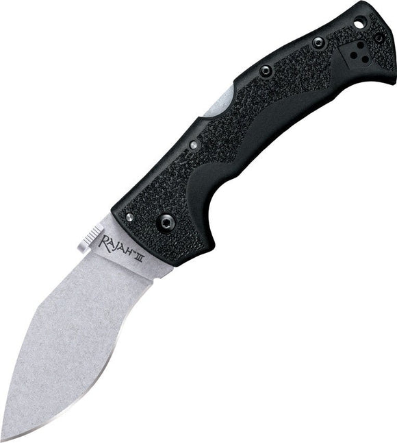COLD STEEL 62JM RAJAH III 3.5 INCH STONEWASH FINISH AUS - 10A STEEL FOLDING KNIFE - SRK KNIVES AND SPORTS INC
