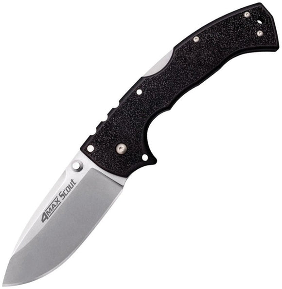 COLD STEEL 62RQ 4 - MAX SCOUT LOCKBACK PLAIN EDGE AUS - 10A FOLDING KNIFE - S&R KNIVES INC