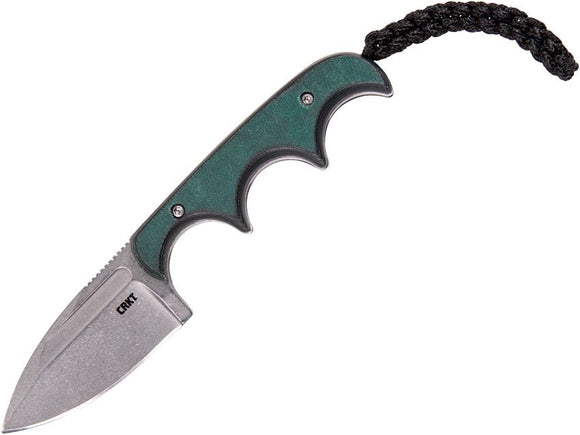 CRKT 2396 MINIMALIST SPEAR POINT 8CR13MOV NECK CARRY FIXED BLADE KNIFE W/SHEATH. - S&R KNIVES INC