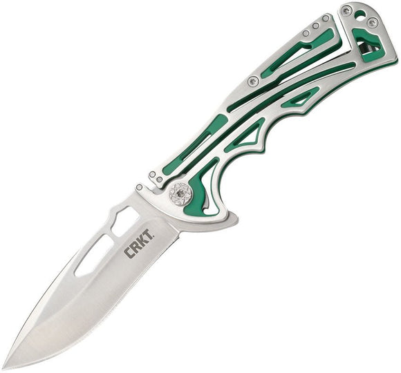 CRKT 5241 NIRK KLECKER LOCK TIGHE GREEN BRIAN TIGHE 8CR14MOV FOLDING KNIFE. - S&R KNIVES INC