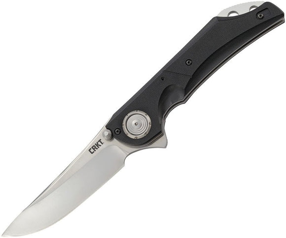 CRKT 5401 SEISMIC DEADBOLT LOCK SATIN FLAVIO IKOMA 1.4116 STEEL FOLDING KNIFE - S&R KNIVES INC