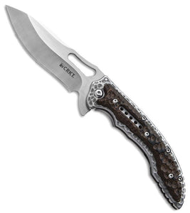 CRKT 5460 IKOMA FOSSIL SMALL PLAIN EDG FOLDING KNIFE - S&R KNIVES INC