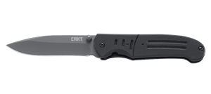 CRKT 6860 OUTBURST IGNITOR BLACK BLACK KEN STEIGERWALT PLAIN EDGE FOLDING KNIFE - S&R KNIVES INC