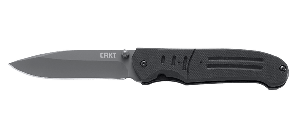 CRKT 6860 OUTBURST IGNITOR BLACK BLACK KEN STEIGERWALT PLAIN EDGE FOLDING KNIFE - S&R KNIVES INC