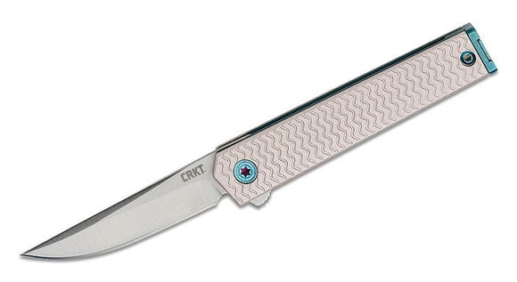 CRKT 7081 CEO MICROFLIPPER DROP POINT 12C27 SANDVIK STEEL RICHARD ROGERS FOLDING KNIFE. - S&R KNIVES INC