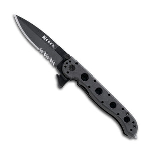 CRKT M16 - 13ZLEK KIT CARSON SPEAR POINT COMBO EDGE BELT CUTTER FOLDING KNIFE - S&R KNIVES INC
