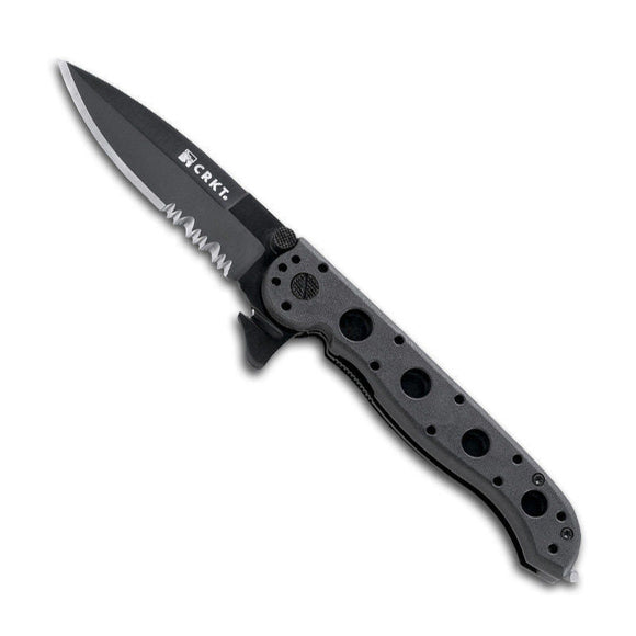 CRKT M16 - 13ZLEK KIT CARSON SPEAR POINT COMBO EDGE BELT CUTTER FOLDING KNIFE - S&R KNIVES INC