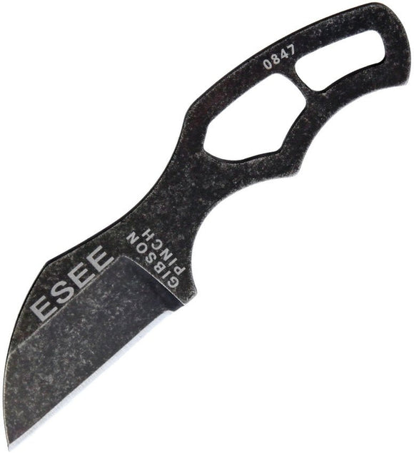 ESEE ESPINCH GIBSON PINCH STONEWASH FINISH 1095 HC STEEL SMALL FIXED BLADE KNIFE - S&R KNIVES INC
