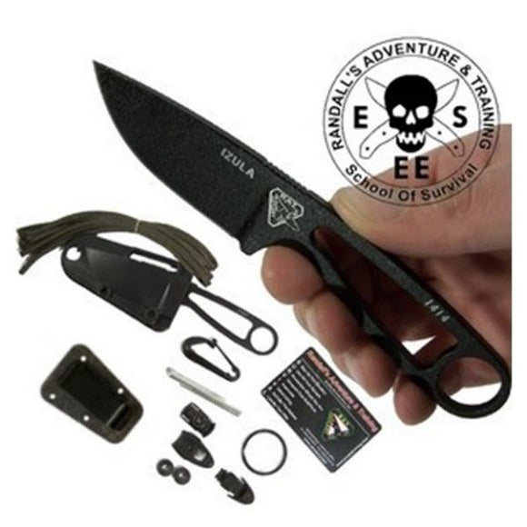 ESEE IZULA - B - KIT IZULA BLACK BLADE FIXED BLADE NECK CARRY KNIFE WITH KIT. - S&R KNIVES INC