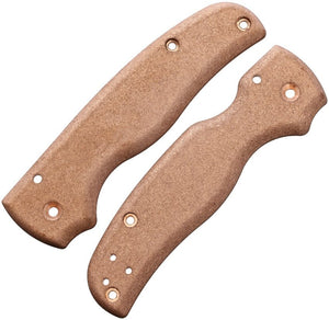 FLYTANIUM FLY734 COPPER HANDLE SCALES FOR SPYDERCO SHAMAN KNIFE. - S&R KNIVES INC