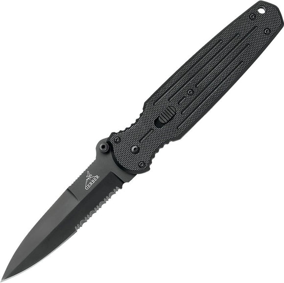 GERBER G1966 APPLEGATE COVERT FAST BLACK G10 HANDLE FOLDING KNIFE - S&R KNIVES INC