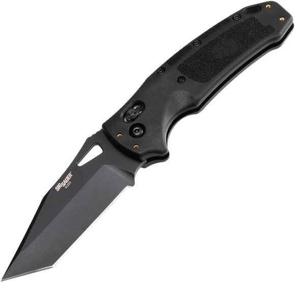 HOGUE SIG36360 K320 NITRON ABLE LOCK CPM - S30VN BLACK TANTO BLADE FOLDING KNIFE. - S&R KNIVES INC