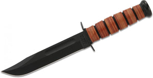 KABAR 1320 SINGLE MARK 1095 STEEL UTILITY FIXED BLADE KNIFE WITH SHEATH. - S&R KNIVES INC