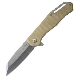 KABAR 7508 JAROSZ WHARNCLIFFE AUS8A STEEL FOLDING KNIFE - S&R KNIVES INC