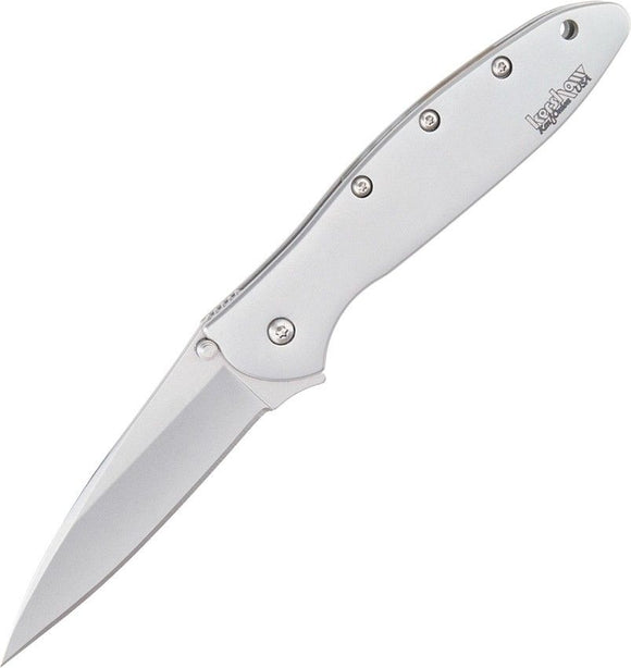 KERSHAW 1660 LEEK STAINLESS HANDLE KEN ONION ASSISTED USA FOLDING KNIFE. - S&R KNIVES INC
