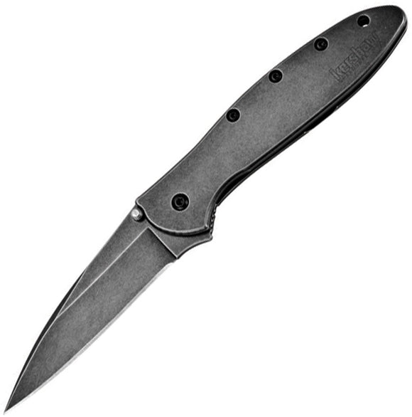KERSHAW 1660BLKW LEEK KEN ONION BLACKWASH ASSISTED USA FOLDING KNIFE. - S&R KNIVES INC