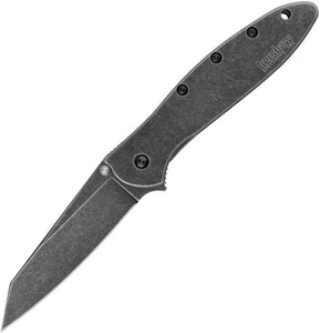 KERSHAW 1660RBW RANDOM LEEK BLACKWASH 14C28N SANDVIK STEEL FOLDING KNIFE. - S&R KNIVES INC