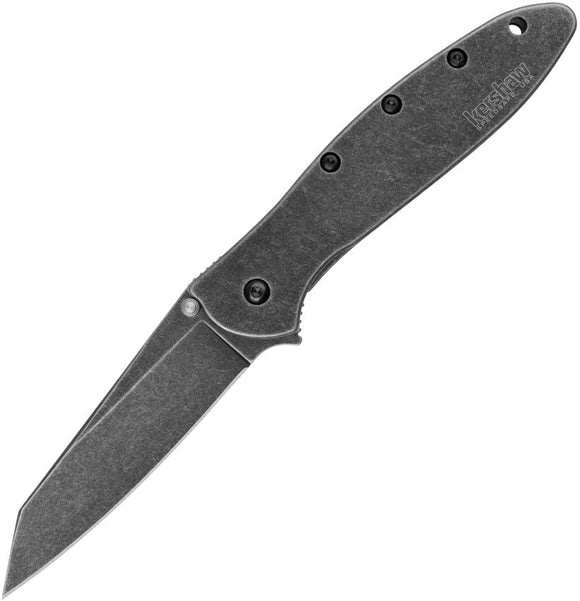 KERSHAW 1660RBW RANDOM LEEK BLACKWASH 14C28N SANDVIK STEEL FOLDING KNIFE. - S&R KNIVES INC