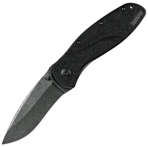 KERSHAW 1670BW BLUR BLACKWASH SANDVICK STEEL KEN ONION FOLDING KNIFE - S&R KNIVES INC