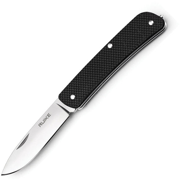 RUIKE RKEL11B L11 LARGE BLACK 12C27 SANVIK STEEL FOLDING KNIFE - S&R KNIVES INC