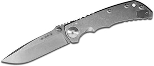 SPARTAN HARSEY FOLDER – CPM MAGNACUT STONE WASHED BLADE, 6AL - 4V TITANIUM FRAME, FRAME LOCK, MADE IN USA - S&R KNIVES INC
