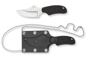 SPYDERCO ARK – MARINE YELLOW FRN HANDLE, H - 1 CLIP POINT BLADE, NECK CARRY – MADE IN JAPAN – MODEL FB35PBK - S&R KNIVES INC