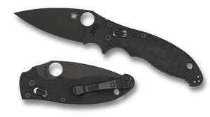SPYDERCO C101GPBBK2 MANIX 2 CPM - S30V BLACK DLC BLADE G - 10 HANDLE BALL BEARING LOCK FOLDING KNIFE USA - S&R KNIVES INC
