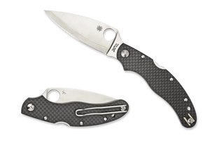 SPYDERCO C144CFPE CALY 3.5 CARBON FIBER ZDP189 LAMINATE FOLDING KNIFE. - S&R KNIVES INC