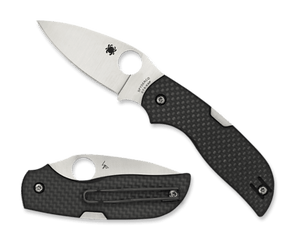 SPYDERCO C152CFP CHAPARRAL CTS - XHP SATIN BLADE CARBON FIBER/G - 10 HANDLE BACK LOCK FOLDING KNIFE MADE IN TAIWAN - S&R KNIVES INC