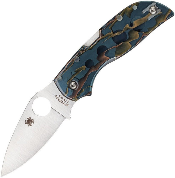 SPYDERCO C152RNP CHAPARRAL FOLDING KNIFE – CTS XHP STEEL – LOCKBACK – MADE IN TAIWAN – PLAIN EDGE RAFFIR NOBLE HANDLE - S&R KNIVES INC