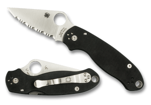 SPYDERCO C223GS PARA 3 COMBO EDGE CPM S30V STAINLESS STEEL G10 HANDLE COMPRESSION LOCK FOLDING KNIFE USA - S&R KNIVES INC