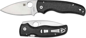 SPYDERCO C229GP SHAMAN FOLDING KNIFE – CPM S30V STEEL – COMPRESSION LOCK – MADE IN USA – PLAIN EDGE BLACK G - 10 HANDLE - S&R KNIVES INC