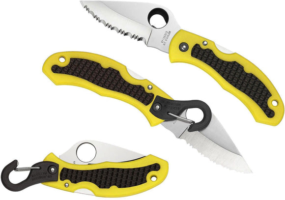 Spyderco C26syl Snap It Snap - It H1 Yellow Spyderco Edge Folding Knife - S&R KNIVES INC
