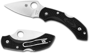 SPYDERCO C28PBK2 DRAGONFLY 2 FOLDING KNIFE – VG - 10 STEEL – LOCKBACK – MADE IN JAPAN – PLAIN EDGE FRN HANDLE - S&R KNIVES INC