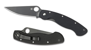 Spyderco C36gpbk Military Black Blade S30v Plain Edge Folding Knife - S&R KNIVES INC