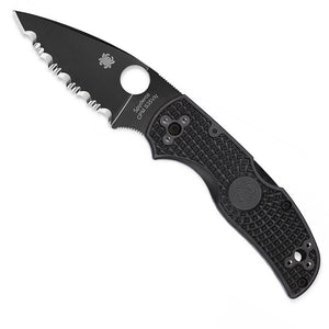 SPYDERCO C41SBBK5 NATIVE 5 CPM - CPM® S30V® BLACK DLC SPYDEREDGE BLADE BLACK FRN HANDLE BACK LOCK FOLDING KNIFE USA - S&R KNIVES INC