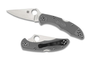 SPYDERCO DELICA 4 LIGHTWEIGHT – VIBRANT FRN HANDLE, FULL - FLAT VG - 10 BLADE, BACK LOCK – MADE IN JAPAN – MODEL C11FPGY - S&R KNIVES INC