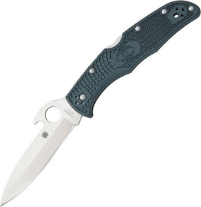 SPYDERCO ENDURA 4 C10PGYW WAVE FOLDING KNIFE – VG - 10 BLADE, EMERSON OPENER, BLACK FRN HANDLE, LOCKBACK, MADE IN JAPAN - S&R KNIVES INC