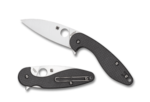 SPYDERCO SLIVERAX – CARBON FIBER/G - 10 HANDLE, SATIN CPM S30V BLADE, COMPRESSION LOCK – MADE IN TAIWAN – MODEL C228CFP - S&R KNIVES INC