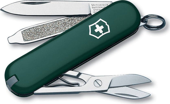 SWISS ARMY VICTORINOX 0.6223.4 - 033 - X1 CLASSIC SD HUNTER GREEN MULTI FUNCTION POCKET KNIFE. - S&R KNIVES INC