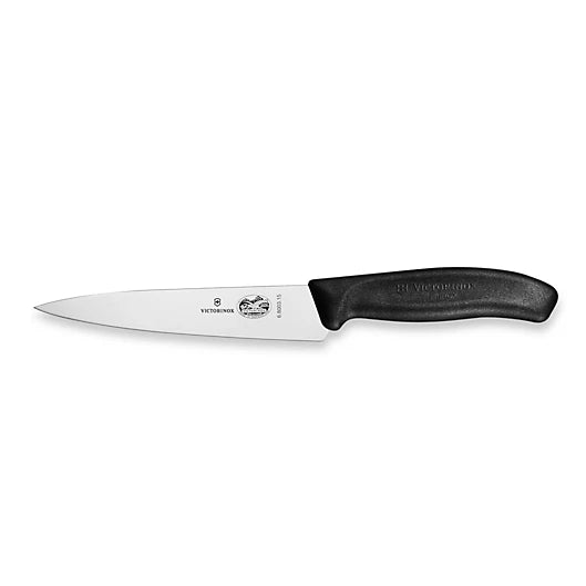 SWISS ARMY VICTORINOX 6.8003.15 - X2 6 INCH STRAIGHT BLACK CHEF KITCHEN KNIFE. - S&R KNIVES INC