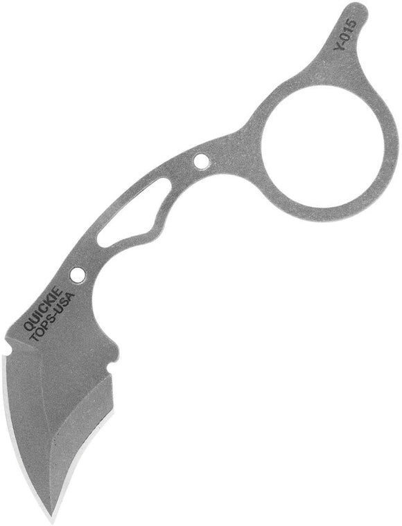 TOPS TPQCK01 QUICKIE LEO ESPINOZA 1095HC SMALL FIXED BLADE KNIFE WITH SHEATH - S&R KNIVES INC