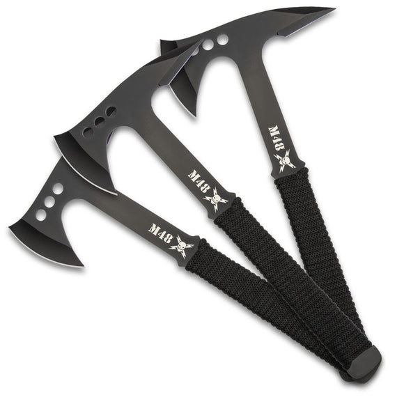 UNITED CUTLERY UC3490 M48 Hatchet SET OF 3 WITH SHEATH. - S&R KNIVES INC