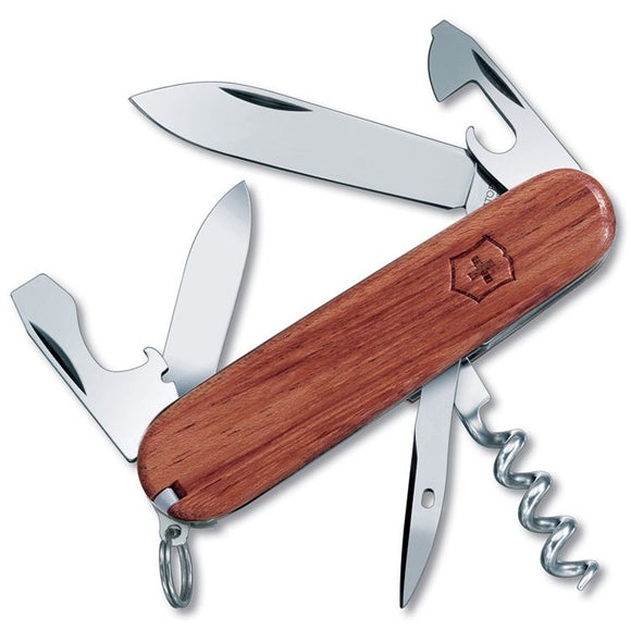 VICTORINOX SWISS ARMY 1.3601.63 - X2 SPARTAN WALNUT WOOD FOLDING POCKET KNIFE. - S&R KNIVES INC