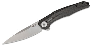 ZERO TOLERANCE ZT0707 CPM - 20CV STONEWASH BLADE CARBON FIBER &amp; TITANIUM HANDLE TDS FRAME LOCK FOLDING KNIFE USA MADE - S&R KNIVES INC