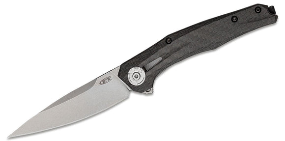 ZERO TOLERANCE ZT0707 CPM - 20CV STONEWASH BLADE CARBON FIBER & TITANIUM HANDLE TDS FRAME LOCK FOLDING KNIFE USA MADE - S&R KNIVES INC