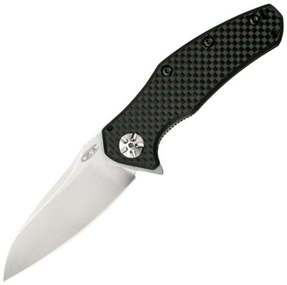 ZERO TOLERANCE ZT0770CF S35VN STONEWASH BLADE CARBON FIBER HANDLE SPEEDSAFE A/O FOLDING KNIFE USA MADE - S&R KNIVES INC